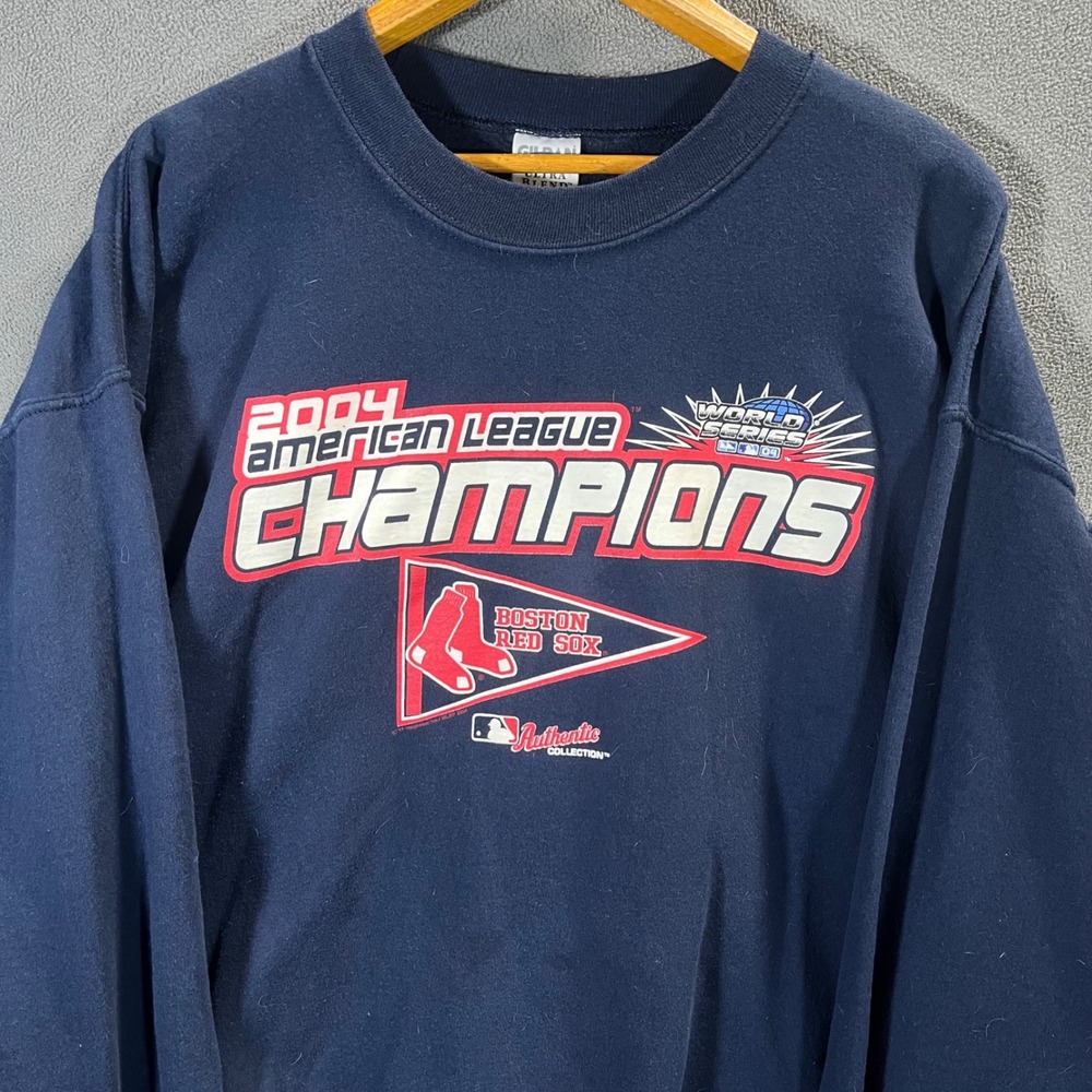 Gildan Boston Red Sox 2004 American League Champions Sweatshirt Mens XL Navy